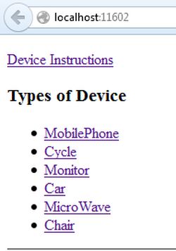 displaylistof devices